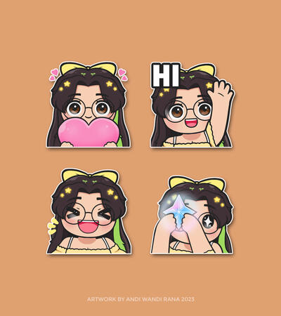 These emotes were designed for SunstoneSun Twitch channel. 2023