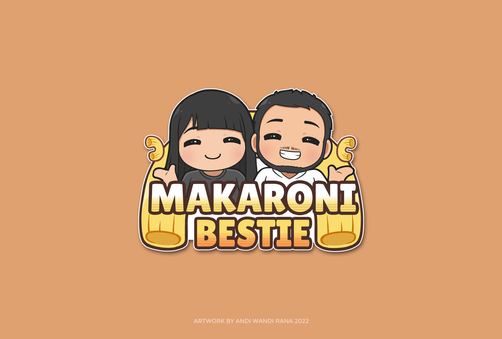 Makaroni Bestie logo commission, created in 2022 for Gema Cita Andika—also known as Gema Show Indo on YouTube