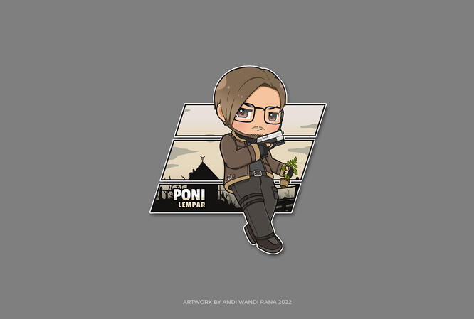 Resident Evil 4-themed illustrations for Gema Show Indo – Featuring Gema as Leon. 2022